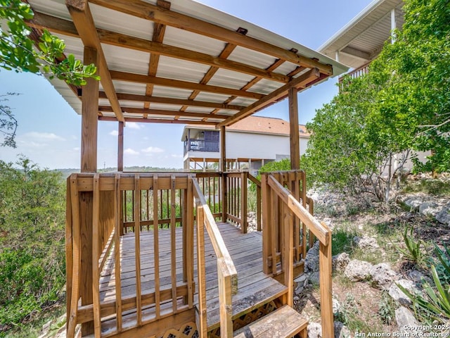 view of wooden deck