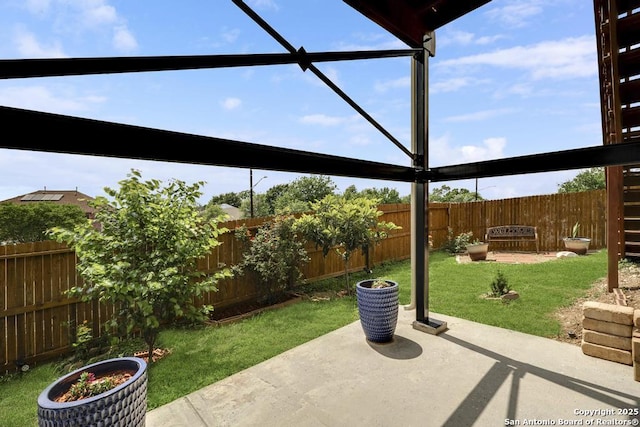 view of patio / terrace with a fenced backyard