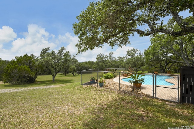 2928 Hidden Elm, San Antonio, TX 78261 - view of swimming pool with a lawn, fence, and a fenced in pool