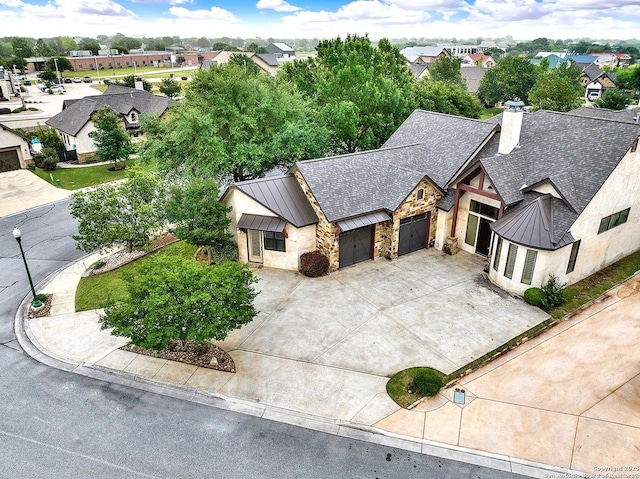 drone / aerial view with a residential view