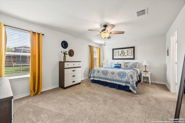2927 Lindenwood, San Antonio, TX 78245 - bedroom featuring carpet floors, baseboards, visible vents, and multiple windows