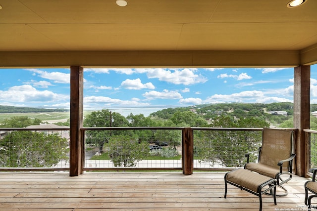 view of wooden terrace