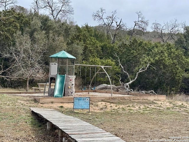 120 Sam Houston, Kerrville, TX 78028 - community jungle gym with a forest view
