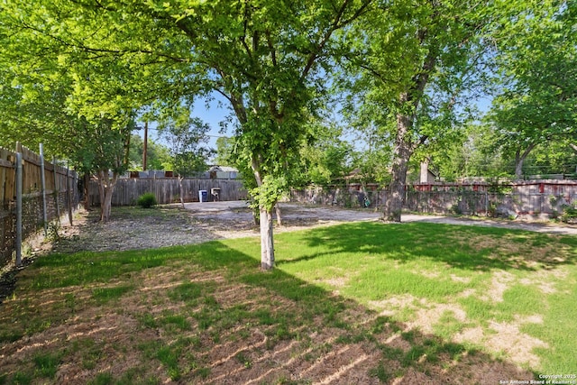 view of yard with fence private yard