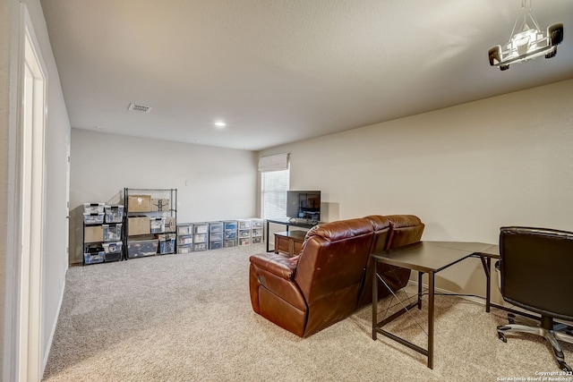 3234 Bending Crk, San Antonio, TX 78261 - living area with carpet flooring, recessed lighting, and visible vents