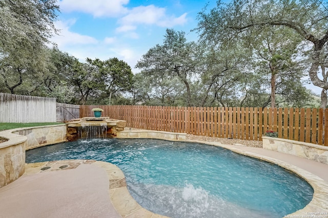 view of pool with a fenced in pool and a fenced backyard