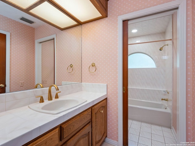 9 Chester Downs, San Antonio, TX 78257 - full bath with visible vents, shower / bathtub combination, and vanity