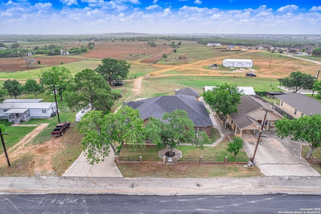 drone / aerial view featuring a rural view