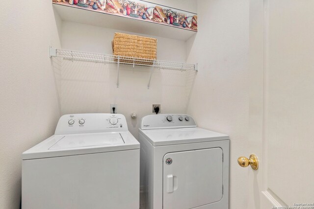23003 Tornillo Dr, San Antonio, TX 78258 - clothes washing area with laundry area and independent washer and dryer