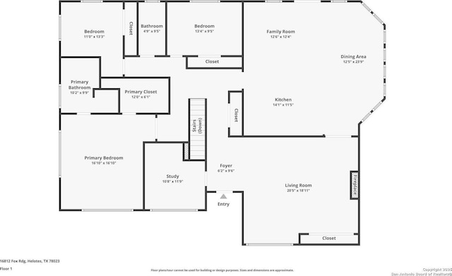 16812 Fox Rdg, Helotes, TX 78023 - floor plan