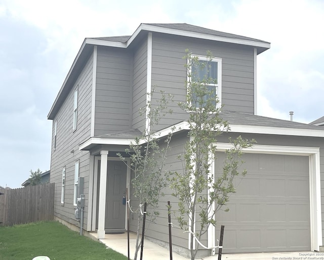 view of property exterior featuring fence
