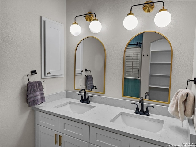 51 Roan, San Antonio, TX 78259 - bathroom with double vanity and a sink