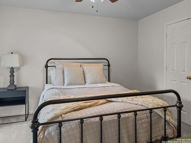 51 Roan, San Antonio, TX 78259 - carpeted bedroom with baseboards and ceiling fan