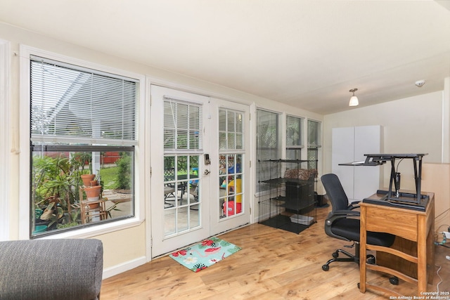 202 Beverly Dr, San Antonio, TX 78228 - office area with wood finished floors