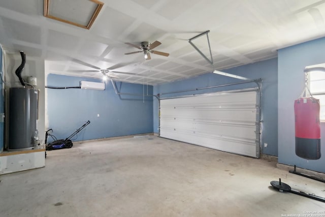garage with water heater