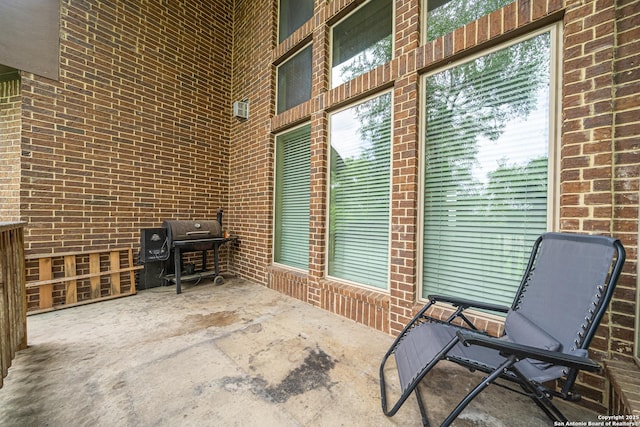 view of patio / terrace with a grill