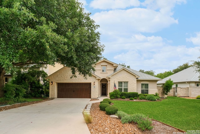 300 Knoll Spgs, Boerne, TX 78006 - view of front facade featuring fence, stucco siding, an attached garage, and driveway