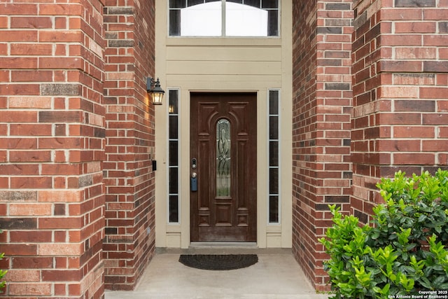 view of exterior entry