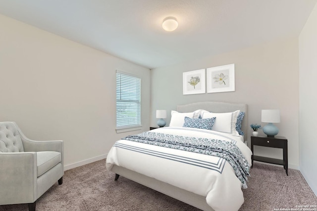 bedroom featuring baseboards and carpet flooring