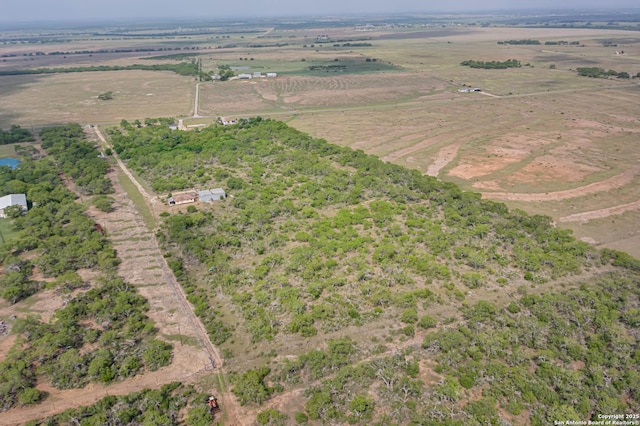 drone / aerial view with a rural view