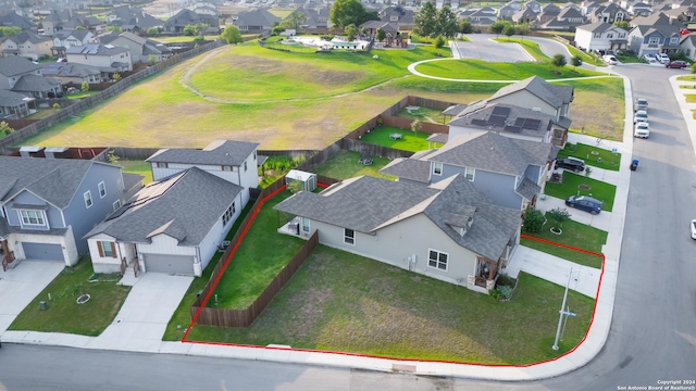 aerial view featuring a residential view