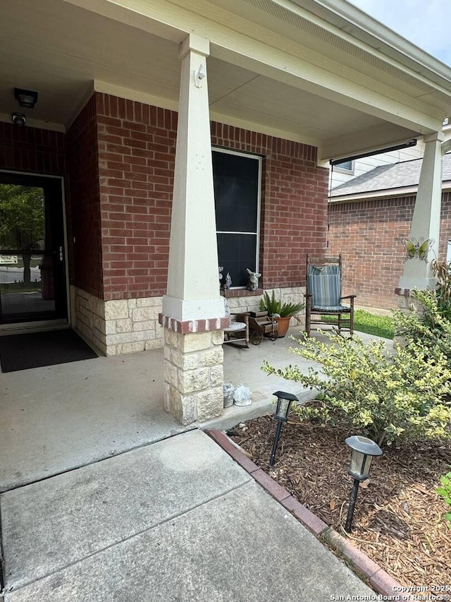 view of patio / terrace featuring covered porch