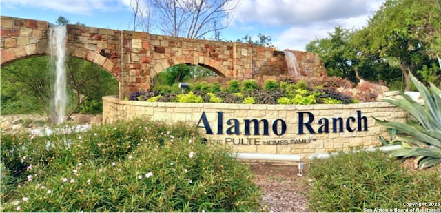 view of community sign