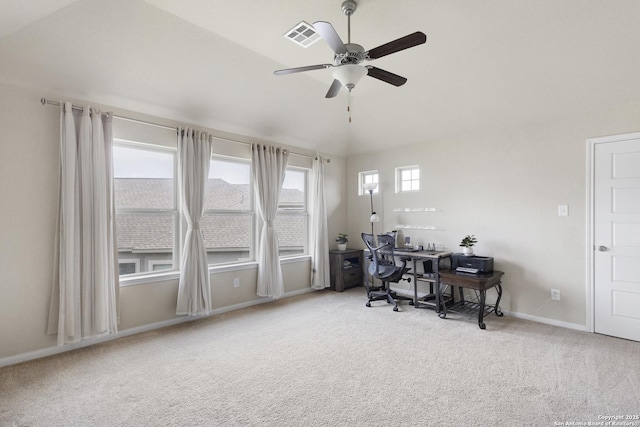 104 Talavera, Boerne, TX 78006 - office space with carpet, a ceiling fan, and baseboards