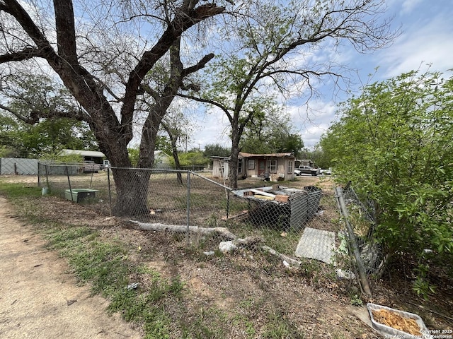 view of yard featuring fence private yard