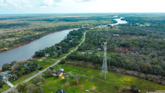6377 County Road 659, Brazoria, TX 77422 - bird's eye view with a water view and a view of trees