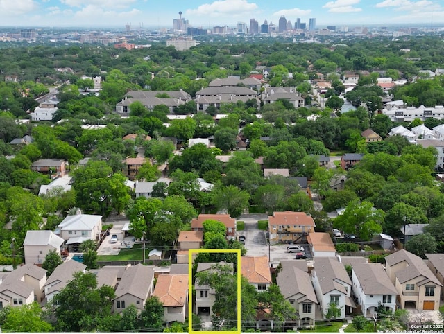 440 E Olmos, San Antonio, TX 78212 - aerial perspective of suburban area with property boundaries highlighted