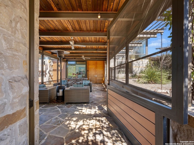 view of patio / terrace featuring an outdoor hangout area