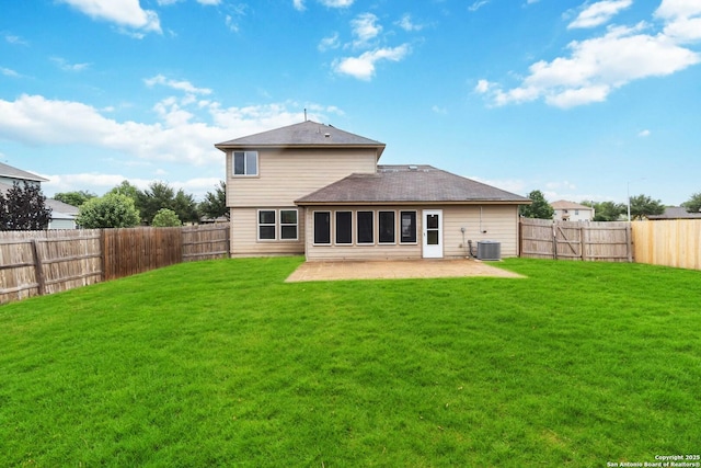 407 Wind Gust, New Braunfels, TX 78130 - back of property with a patio and central AC