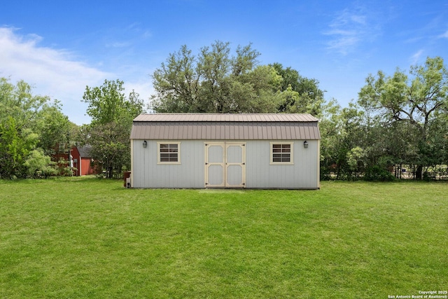 view of shed