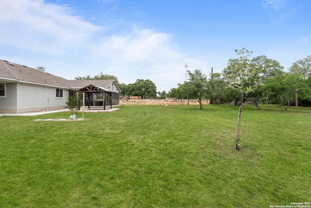 view of yard with a patio area
