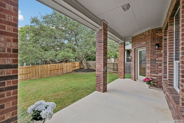 view of patio / terrace with a fenced backyard