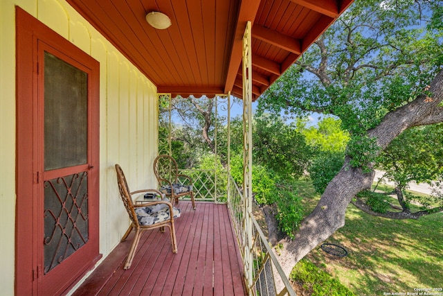 view of wooden deck