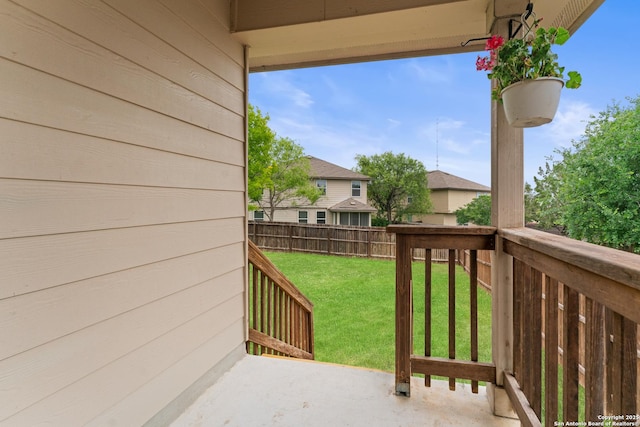 view of patio with fence