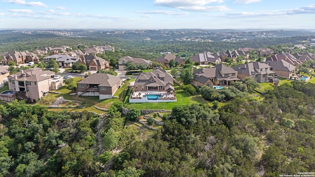 aerial view featuring a residential view