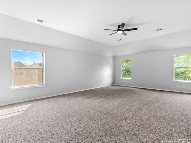6027 Cedar Path, San Antonio, TX 78249 - carpeted spare room with baseboards, a wealth of natural light, and visible vents