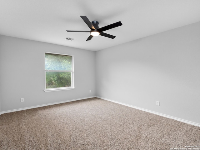 6027 Cedar Path, San Antonio, TX 78249 - unfurnished room featuring carpet flooring, a ceiling fan, baseboards, and visible vents