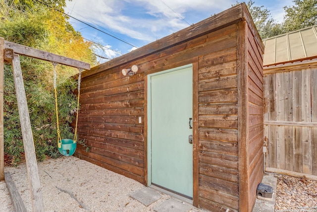 402 Thelma Dr, Olmos Park, TX 78212 - view of outbuilding featuring fence