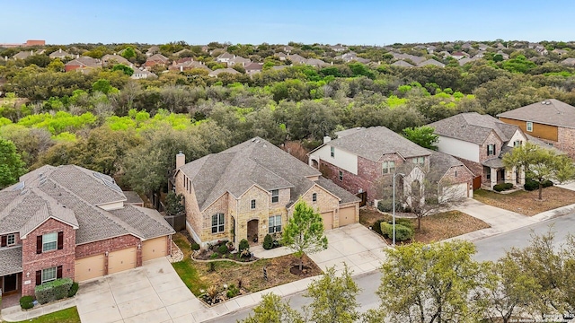 aerial view with a residential view