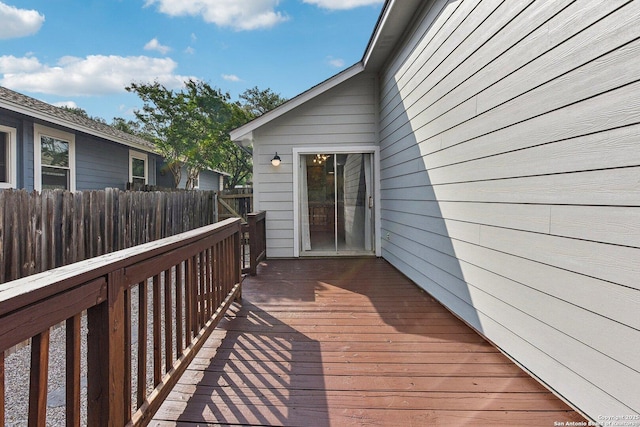wooden deck with fence