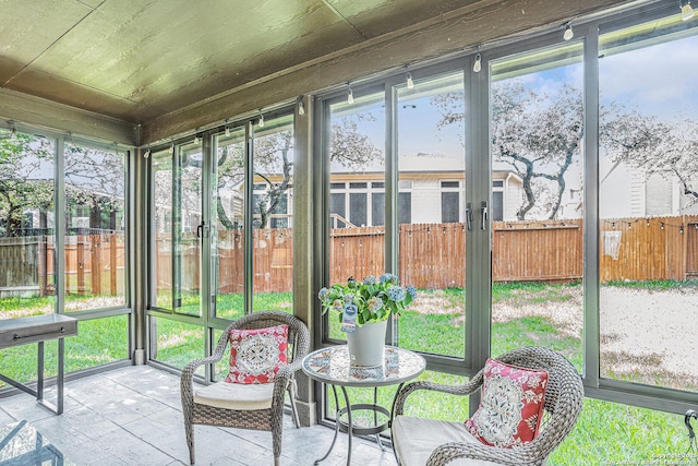view of sunroom