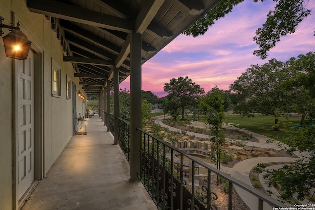 66 Brees Blvd Unit 125, San Antonio, TX 78209 - view of balcony at dusk