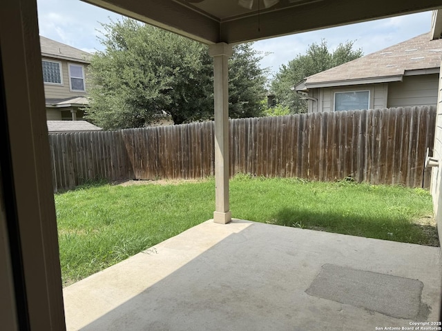 view of patio / terrace with a fenced backyard
