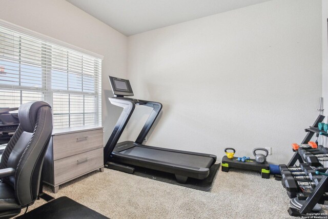 9223 Yaya, Converse, TX 78109 - exercise room featuring carpet flooring and a wealth of natural light