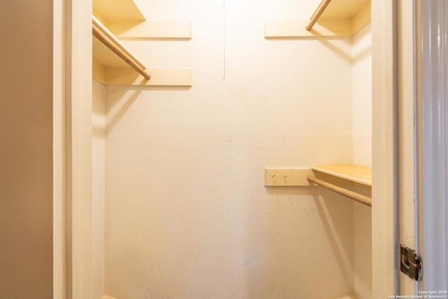 view of walk in closet