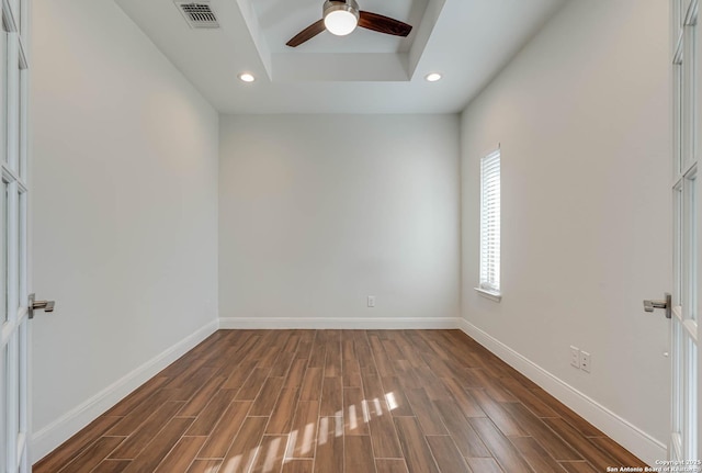 8314 Marek, San Antonio, TX 78224 - unfurnished room with visible vents, recessed lighting, baseboards, and wood finished floors